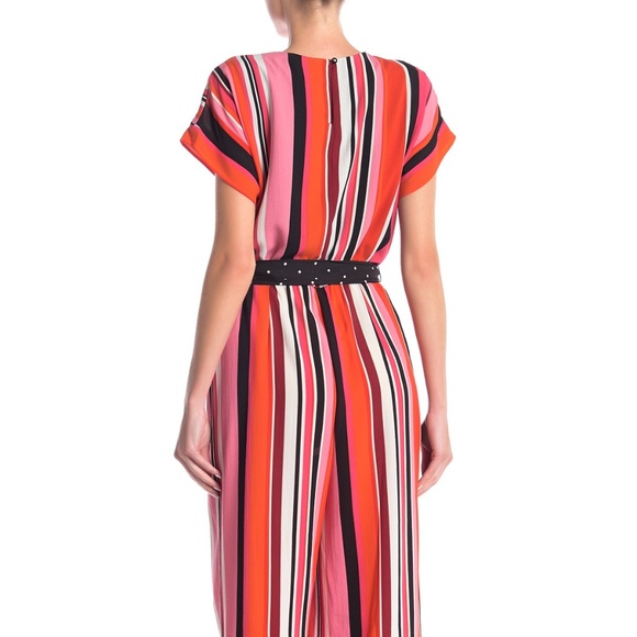 NEW Rabbit Striped Surplice Crop Jumpsuit - Picture 4 of 7